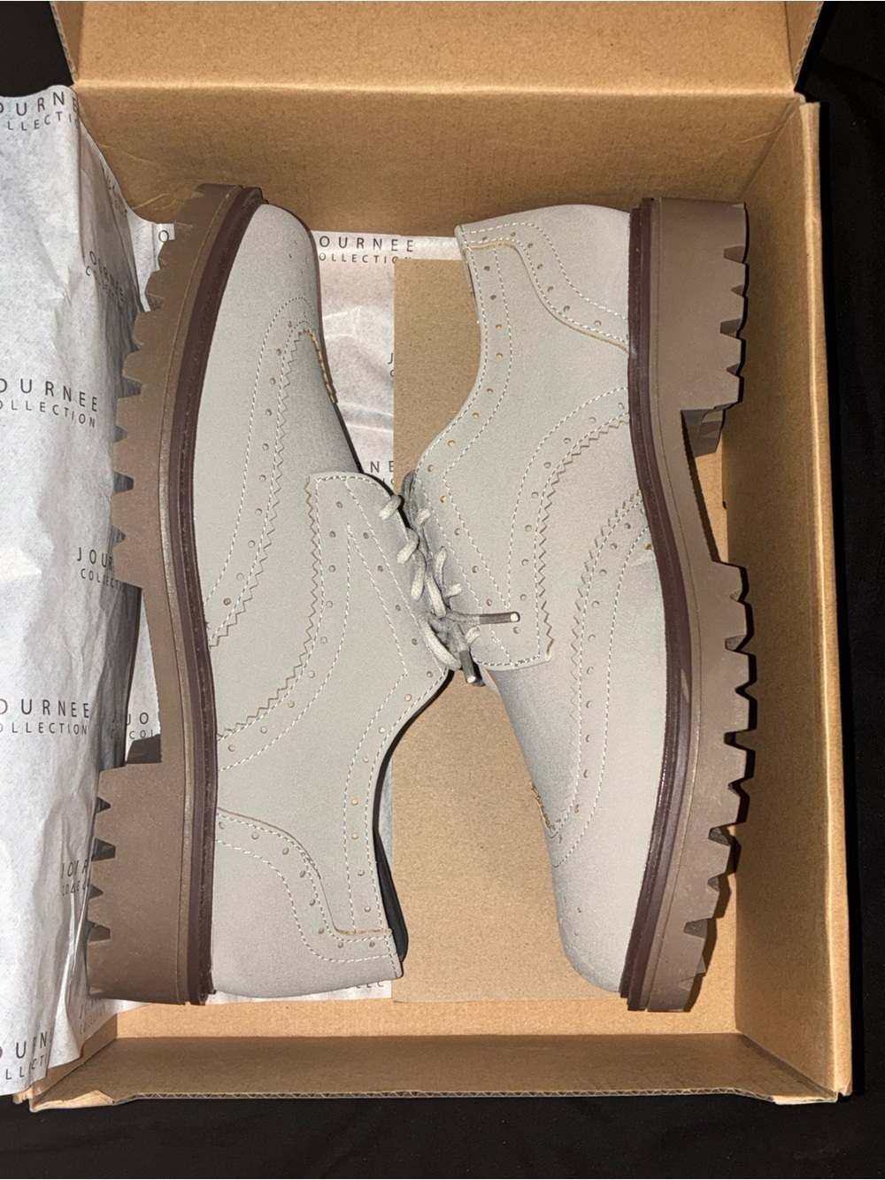 NEW Journee Collection Claudiya Loafers in Grey For Women's Size 7